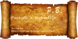 Pastyák Bodomér névjegykártya